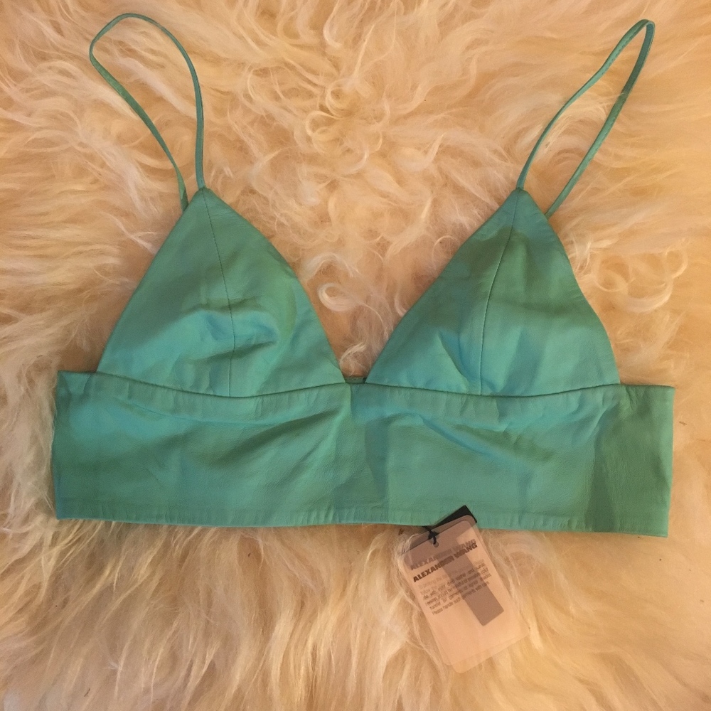 Alexander Wang Leather Crop Top